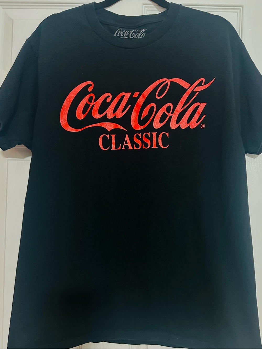 Coca Cola Black Short Sleeve Tee with Red Logo